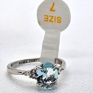 Aquamarine Ring Sz 7